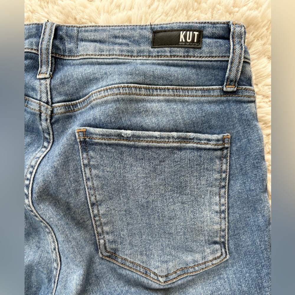 Kut From The Cloth High Rise Exposed Button Fly Denim Jeans Size 10